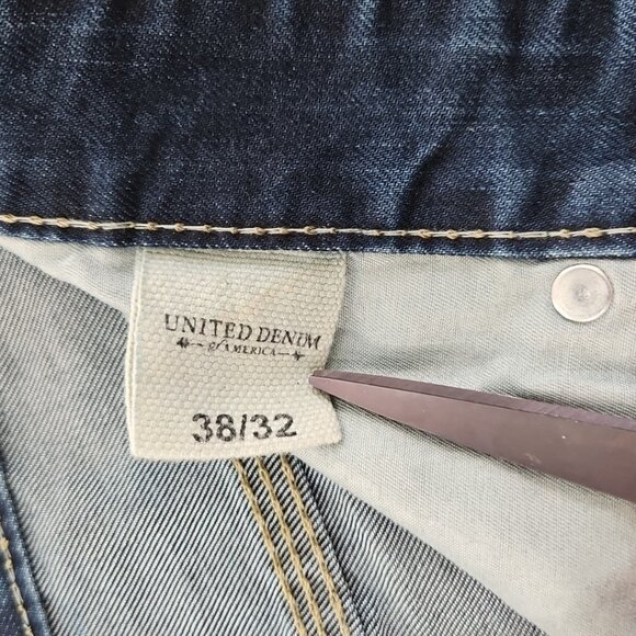 VTG United Denim of America Jeans Men's 38x32 Med Wash Stretch Straight EUC - Picture 16 of 16